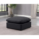  Manufacturer Color_Black -- Meridian Indulge Leather Look Ottoman IMAGE 2