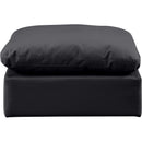  Manufacturer Color_Black -- Meridian Indulge Leather Look Ottoman IMAGE 3