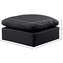  Manufacturer Color_Black -- Meridian Indulge Leather Look Ottoman IMAGE 4
