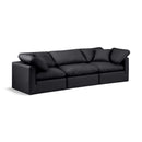  Manufacturer Color_Black -- Meridian Indulge Stationary Leather Look Sofa IMAGE 1