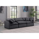  Manufacturer Color_Black -- Meridian Indulge Stationary Leather Look Sofa IMAGE 2