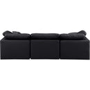  Manufacturer Color_Black -- Meridian Indulge Stationary Leather Look Sofa IMAGE 3