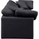  Manufacturer Color_Black -- Meridian Indulge Stationary Leather Look Sofa IMAGE 5