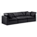 Meridian Indulge Black Vegan Leather Modular Sofa IMAGE 8