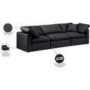  Manufacturer Color_Black -- Meridian Indulge Stationary Leather Look Sofa IMAGE 9