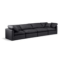  Manufacturer Color_Black -- Meridian Indulge Stationary Leather Look Sofa IMAGE 1