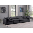 Manufacturer Color_Black -- Meridian Indulge Stationary Leather Look Sofa IMAGE 2