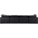  Manufacturer Color_Black -- Meridian Indulge Stationary Leather Look Sofa IMAGE 3