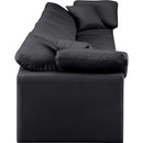  Manufacturer Color_Black -- Meridian Indulge Stationary Leather Look Sofa IMAGE 5