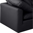 Meridian Indulge Black Vegan Leather Modular Sofa IMAGE 6