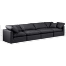 Meridian Indulge Black Vegan Leather Modular Sofa IMAGE 8
