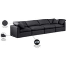  Manufacturer Color_Black -- Meridian Indulge Stationary Leather Look Sofa IMAGE 9