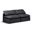  Manufacturer Color_Black -- Meridian Indulge Stationary Leather Look Sofa IMAGE 1