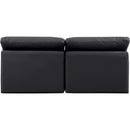  Manufacturer Color_Black -- Meridian Indulge Stationary Leather Look Sofa IMAGE 3