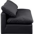  Manufacturer Color_Black -- Meridian Indulge Stationary Leather Look Sofa IMAGE 5