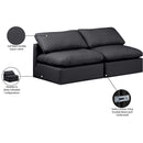  Manufacturer Color_Black -- Meridian Indulge Stationary Leather Look Sofa IMAGE 8