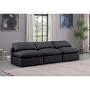  Manufacturer Color_Black -- Meridian Indulge Stationary Leather Look Sofa IMAGE 2