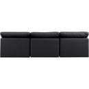  Manufacturer Color_Black -- Meridian Indulge Stationary Leather Look Sofa IMAGE 3