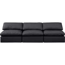  Manufacturer Color_Black -- Meridian Indulge Stationary Leather Look Sofa IMAGE 4