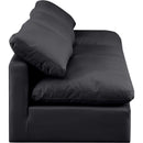  Manufacturer Color_Black -- Meridian Indulge Stationary Leather Look Sofa IMAGE 5