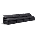  Manufacturer Color_Black -- Meridian Indulge Stationary Leather Look Sofa IMAGE 1