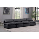  Manufacturer Color_Black -- Meridian Indulge Stationary Leather Look Sofa IMAGE 2