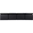  Manufacturer Color_Black -- Meridian Indulge Stationary Leather Look Sofa IMAGE 3