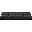  Manufacturer Color_Black -- Meridian Indulge Stationary Leather Look Sofa IMAGE 4