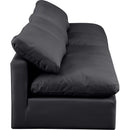  Manufacturer Color_Black -- Meridian Indulge Stationary Leather Look Sofa IMAGE 5
