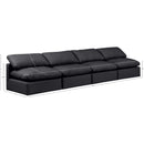  Manufacturer Color_Black -- Meridian Indulge Stationary Leather Look Sofa IMAGE 7