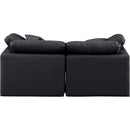  Manufacturer Color_Black -- Meridian Indulge Stationary Leather Look Sofa IMAGE 3