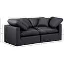  Manufacturer Color_Black -- Meridian Indulge Stationary Leather Look Sofa IMAGE 8