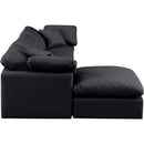  Manufacturer Color_Black -- Meridian Indulge Leather Look 4 pc Sectional IMAGE 5