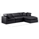 Manufacturer Color_Black -- Meridian Indulge Leather Look 4 pc Sectional IMAGE 8
