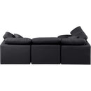  Manufacturer Color_Black -- Meridian Indulge Leather Look 4 pc Sectional IMAGE 3