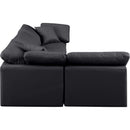  Manufacturer Color_Black -- Meridian Indulge Leather Look 4 pc Sectional IMAGE 5