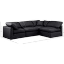  Manufacturer Color_Black -- Meridian Indulge Leather Look 4 pc Sectional IMAGE 9