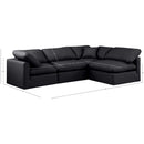 Meridian Indulge Black Vegan Leather Modular Sectional IMAGE 9