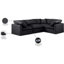 Meridian Indulge Black Vegan Leather Modular Sectional IMAGE 10