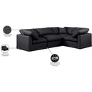  Manufacturer Color_Black -- Meridian Indulge Leather Look 4 pc Sectional IMAGE 10