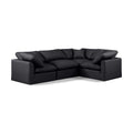  Manufacturer Color_Black -- Meridian Indulge Leather Look 4 pc Sectional IMAGE 1