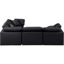 Manufacturer Color_Black -- Meridian Indulge Leather Look 4 pc Sectional IMAGE 5