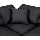 Meridian Indulge Black Vegan Leather Modular Sectional IMAGE 7