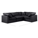 Meridian Indulge Black Vegan Leather Modular Sectional IMAGE 9