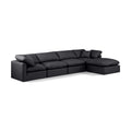  Manufacturer Color_Black -- Meridian Indulge Leather Look 5 pc Sectional IMAGE 1