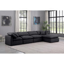  Manufacturer Color_Black -- Meridian Indulge Leather Look 5 pc Sectional IMAGE 2