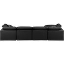  Manufacturer Color_Black -- Meridian Indulge Leather Look 5 pc Sectional IMAGE 3