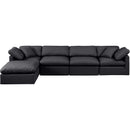  Manufacturer Color_Black -- Meridian Indulge Leather Look 5 pc Sectional IMAGE 4