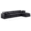  Manufacturer Color_Black -- Meridian Indulge Leather Look 5 pc Sectional IMAGE 8