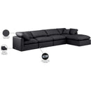  Manufacturer Color_Black -- Meridian Indulge Leather Look 5 pc Sectional IMAGE 9